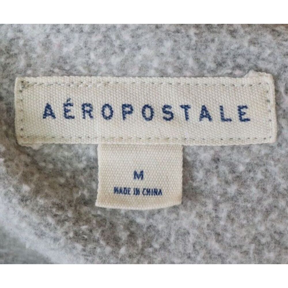 Aeropostale "NYC" Full Zip Hoodie Jacket Fleece-Lined Womens M 19 Gray Pockets - Picture 7 of 8